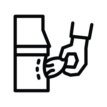  empty pocket line icon illustration vector graphic.eps