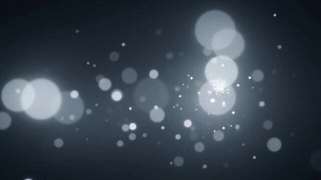 Glowing bokeh lights on dark background.
