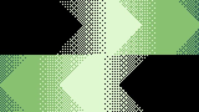 ドット絵のグラデーションのトランジション,透過背景,緑
