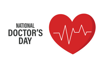 National doctor's day concept vector illustration

