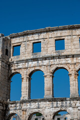 Part of the Amphitheater in Pula, Croatia