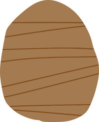 Fototapeta premium Brown Striped Easter Egg Minimal Scandinavian Style Illustration