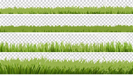 Repeating rows of vibrant green grass on a transparent background © Indira