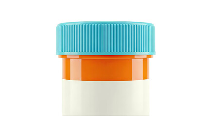 Close-up of a Prescription Bottle with a Blue Cap