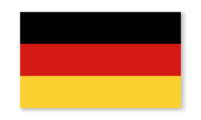 Germany national flag in flat style. Vector flat background.