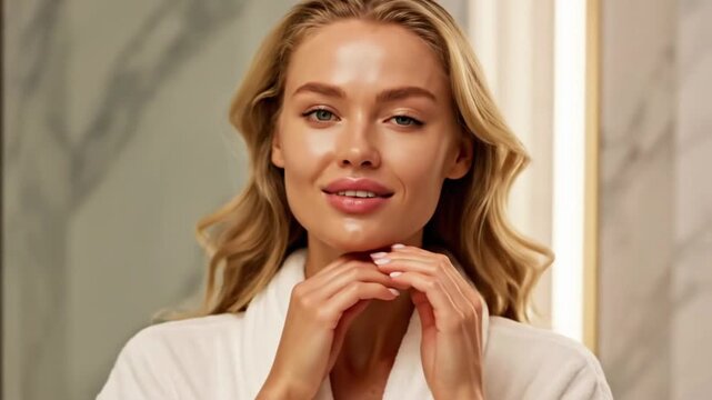 Skincare routine for glowing skin at home in the morning
