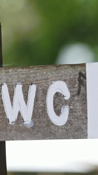 WC plate in the park