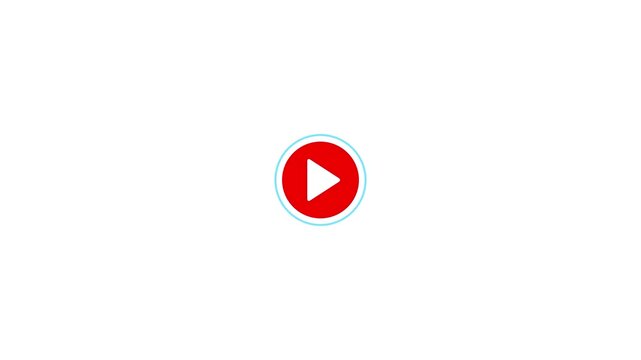 play button animation. video music play sign animation icon. animation on black background.4k video animation .