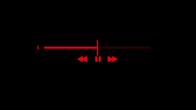 Digital audio spectrum sound wave effect animation,bar animation for video or music player.Music player scroll bar button with audio reactor.