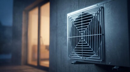 Obraz premium Details of a ventilation grid with controlled dramatic lighting