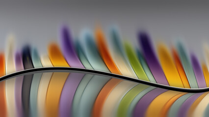 Visual Display of Colorful Abstract Shapes and Lines