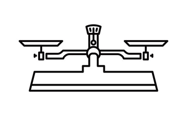 上皿天秤のシンプルなイラスト