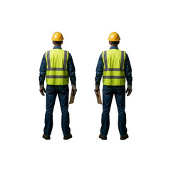 Construction workers in safety gear