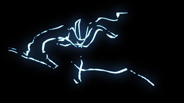 Electric thunderstorm flash FX, abstract lightning bolt energy animation, anime style power strike with glowing plasma arcs, dynamic storm effect overlay on black screen transparent background. 4k