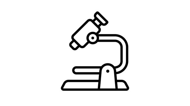 Have a look at this trendy line animated icon of lab microscope