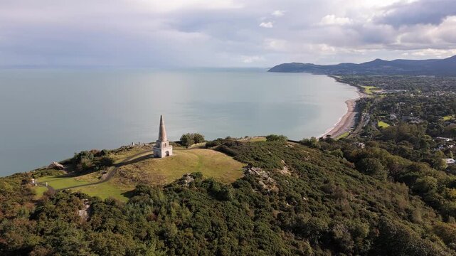Aerial view of Killiney Hill in Dublin, Ireland