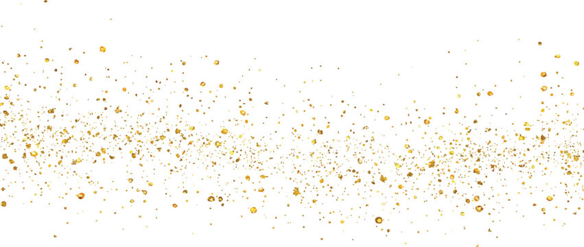 Gold sparkle glistering confetti for Christmas decoration. gold, border, confetti, dust, falling, glamour, sparkle, splash, splatter, colours, dot, festive, invitation, luxury, particle, party
