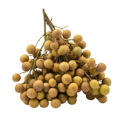 Fresh Ripe Grape Bunch Isolated on White &ndash; Green, Red and Yellow Vine Fruit