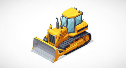 Yellow Bulldozer Heavy Machinery Equipment. © Firman