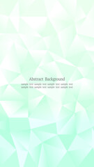 クリスタル調ポリゴンの抽象背景 ミントグリーン 16:9縦長