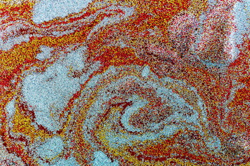  Texture astratta con polvere di glitter in acqua e diluita con solvente