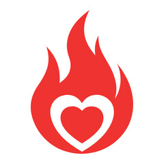  Fire heart love