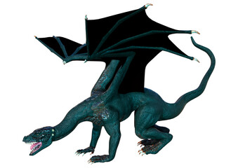 Fototapeta premium 3D Rendering Fairy Tale Dragon on White