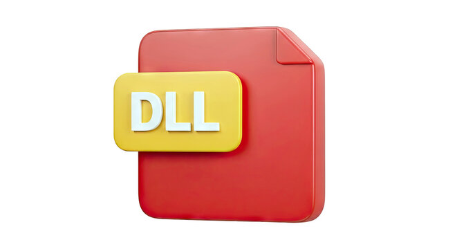 3D DLL File Icon