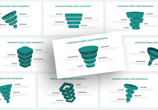 Professional Corporate Funnel Chart Infographics for Business Marketing Strategy