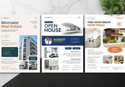 Professional Real Estate Flyer Template Bundle for Property Listing