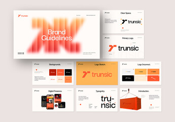 Modern Brand Guidelines Presentation Template for Logistics and Tech Companies