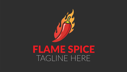 Flame Spice Logo Design Template