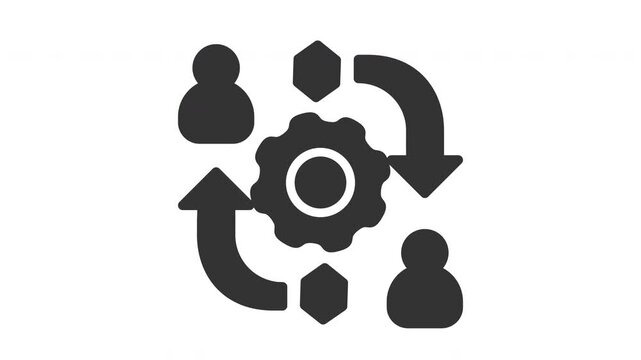 Animated flowchart icon