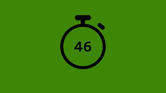 Green Stopwatch Displaying Forty Nine Seconds