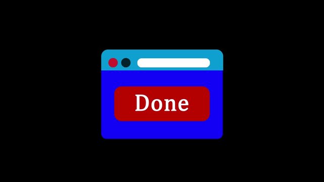 Modern Browser Window With Done Button Illustration
