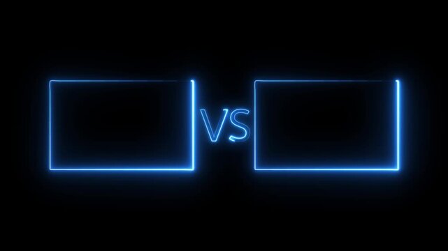 neonlit versus comparison template with blue outlines