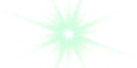 High-quality green light effect with sparkling star and flares, featuring shimmering highlights and starry flares for a beautiful shimmering lens flare light effect on green backgrounds. © Максим Славов