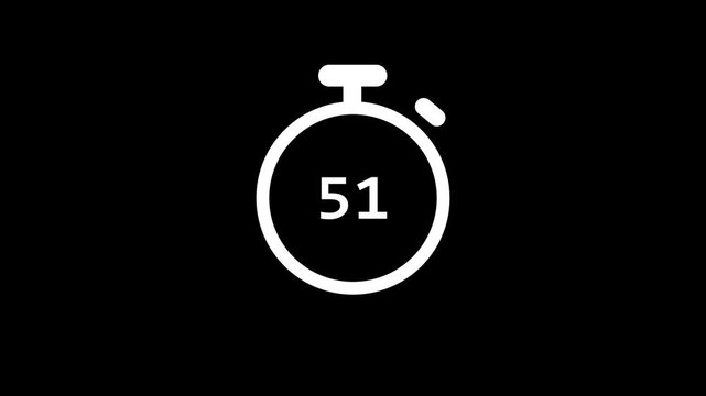 Stopwatch Displaying Fifty Four Seconds Countdown