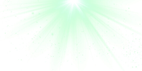 Obraz premium Abstract green light effect on black background with bright green light and lens flare, featuring green glow effect and starry flares with shimmering highlights for beautiful magic visuals.