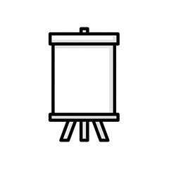Blank White Easel Display Board Illustration.