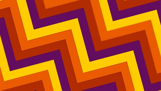 Vibrant zig zag pattern with purple, orange, and yellow hues on a white background