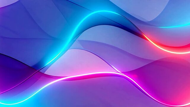 Abstract neon wave patterns