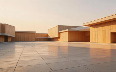 Minimalist Modern Wooden Architectural Complex