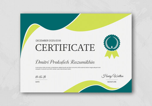 Certificate Design Template