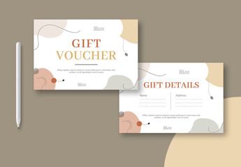 Gift Card Design Template Layout