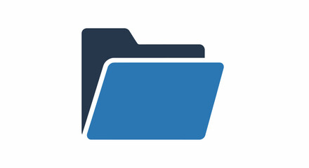 Open File Folder Blue vector icon