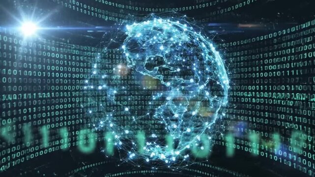 Understanding data flow and global connections through binary code and digital representation