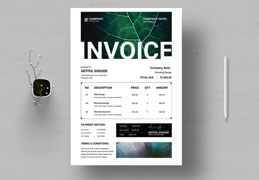 Minimalist Invoice Design