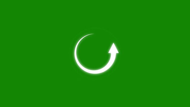 Arrow loading icon animation. Uploading arrow motion. waiting icon. Circle arrow refresh and reload 4k video.