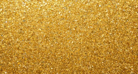 Golden glitter texture paired with shimmering metallic silver text effects